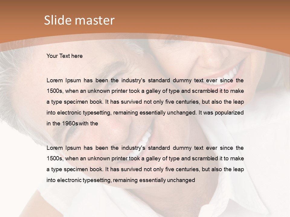 A Man And Woman Are Smiling For The Camera PowerPoint Template