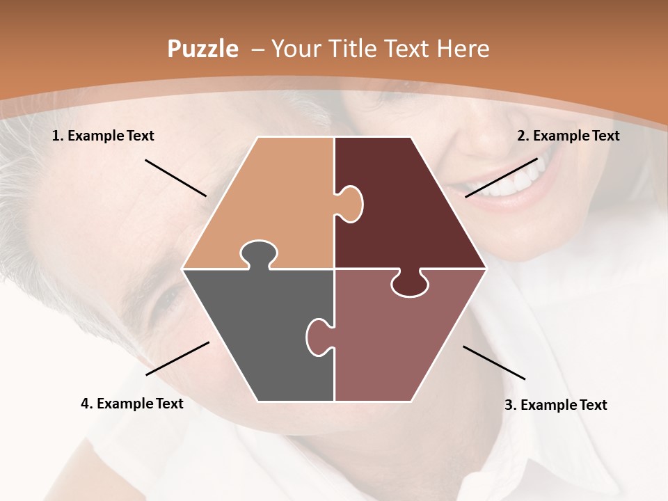 A Man And Woman Are Smiling For The Camera PowerPoint Template
