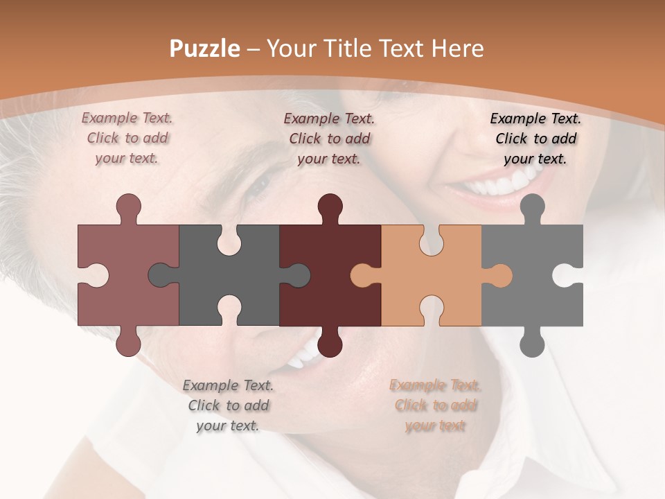 A Man And Woman Are Smiling For The Camera PowerPoint Template