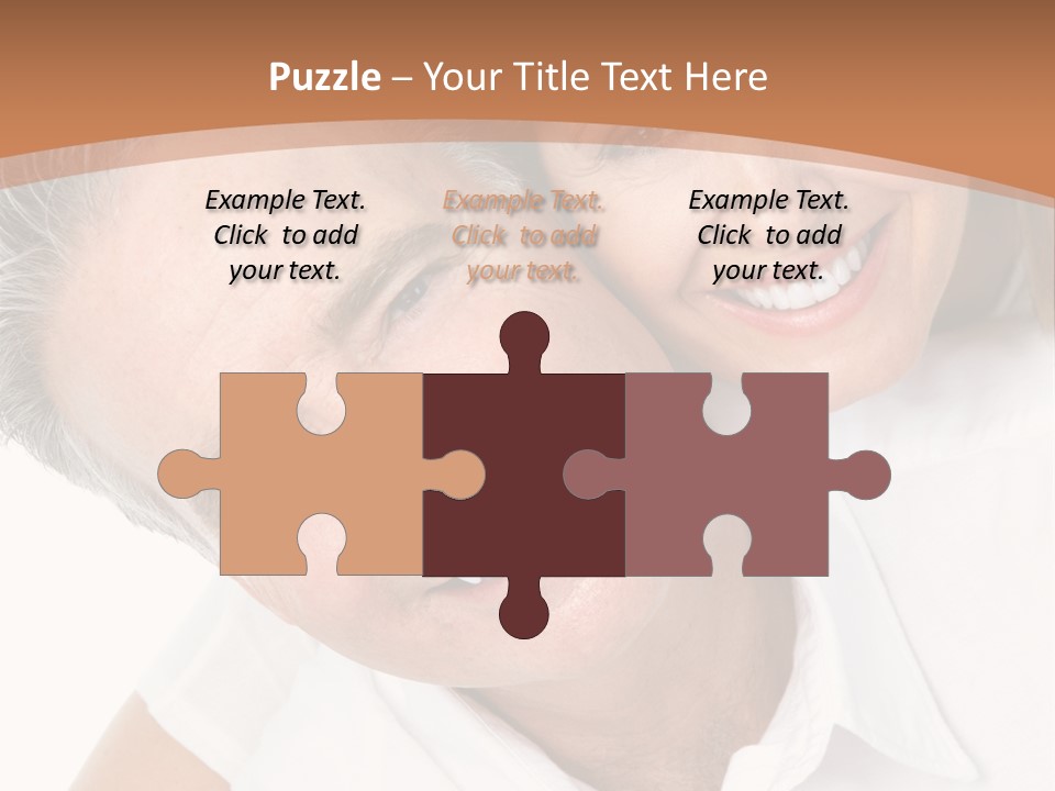 A Man And Woman Are Smiling For The Camera PowerPoint Template