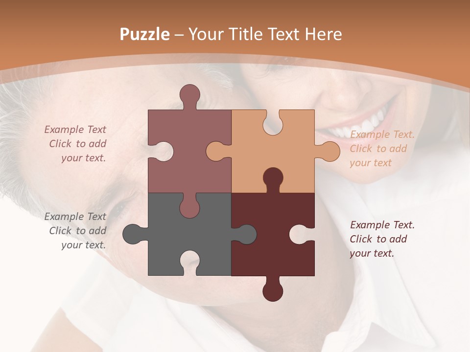 A Man And Woman Are Smiling For The Camera PowerPoint Template