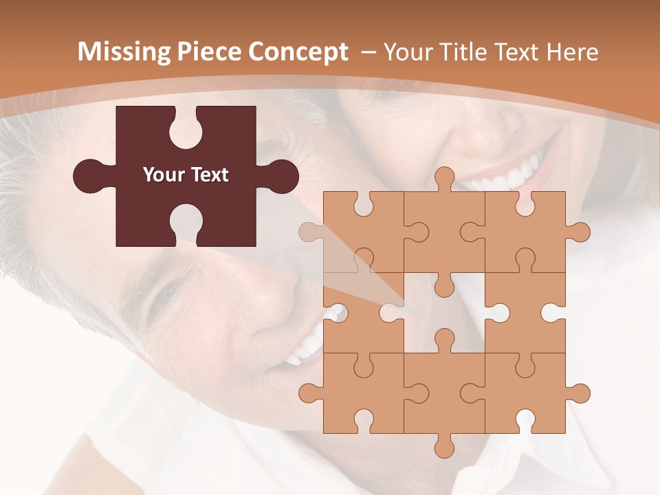 A Man And Woman Are Smiling For The Camera PowerPoint Template