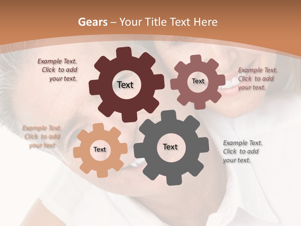 A Man And Woman Are Smiling For The Camera PowerPoint Template