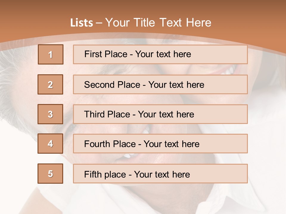 A Man And Woman Are Smiling For The Camera PowerPoint Template