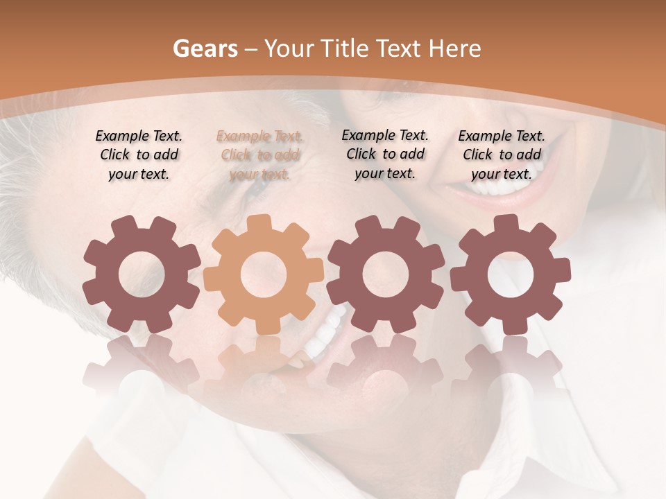 A Man And Woman Are Smiling For The Camera PowerPoint Template