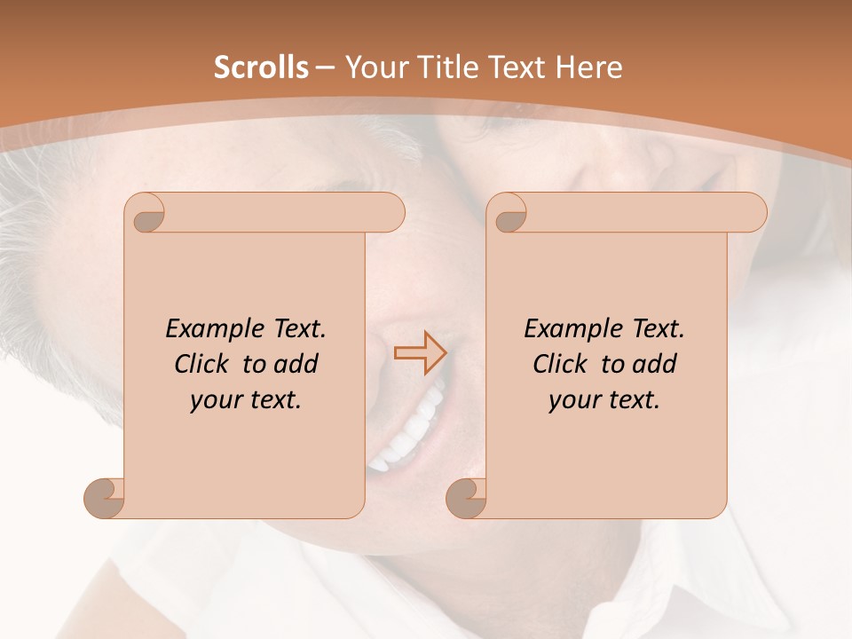 A Man And Woman Are Smiling For The Camera PowerPoint Template