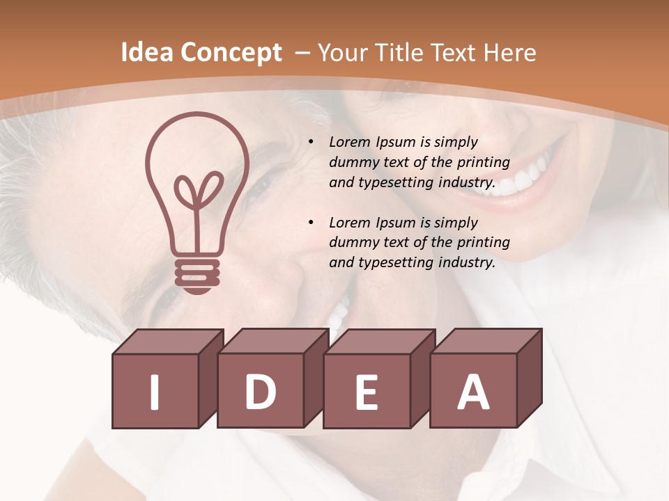 A Man And Woman Are Smiling For The Camera PowerPoint Template