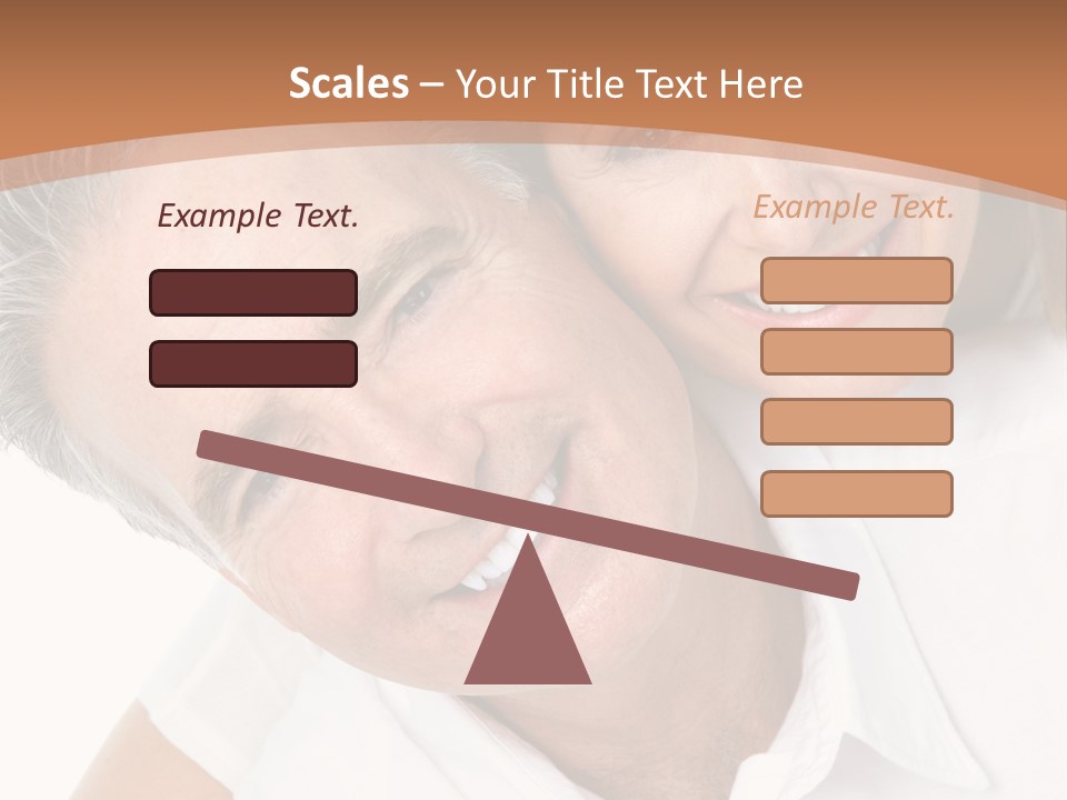 A Man And Woman Are Smiling For The Camera PowerPoint Template