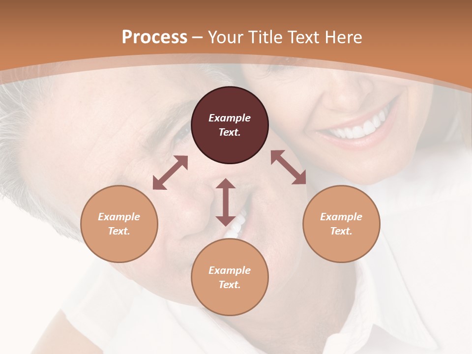 A Man And Woman Are Smiling For The Camera PowerPoint Template