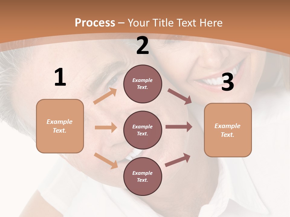 A Man And Woman Are Smiling For The Camera PowerPoint Template