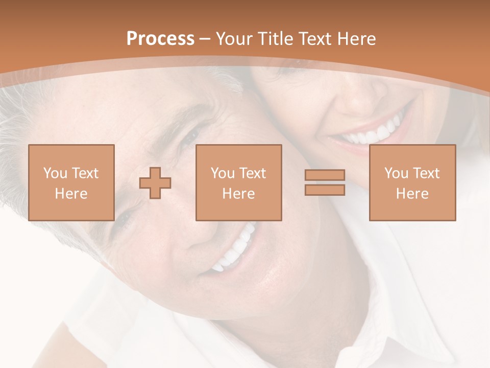 A Man And Woman Are Smiling For The Camera PowerPoint Template