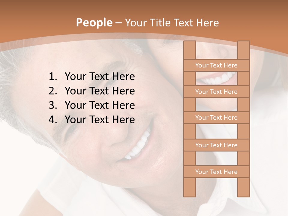A Man And Woman Are Smiling For The Camera PowerPoint Template