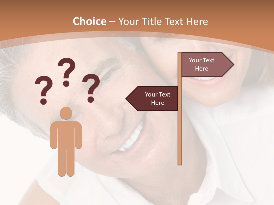 A Man And Woman Are Smiling For The Camera PowerPoint Template