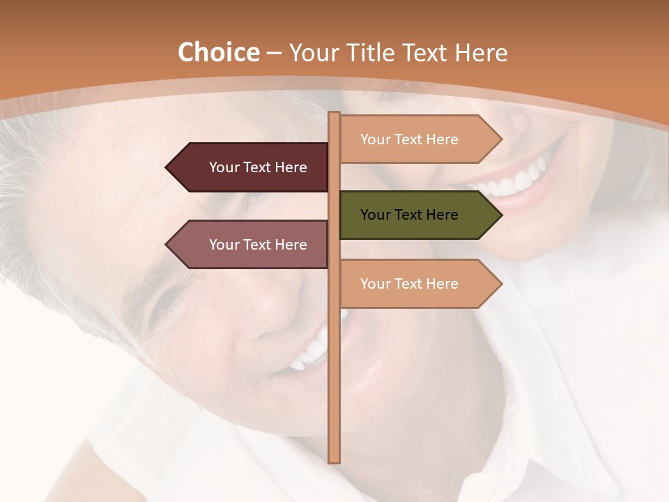 A Man And Woman Are Smiling For The Camera PowerPoint Template