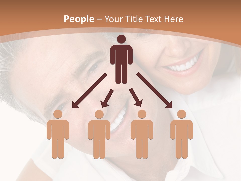 A Man And Woman Are Smiling For The Camera PowerPoint Template