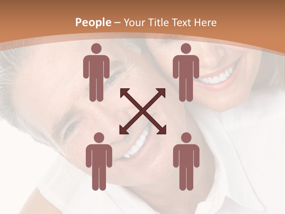 A Man And Woman Are Smiling For The Camera PowerPoint Template