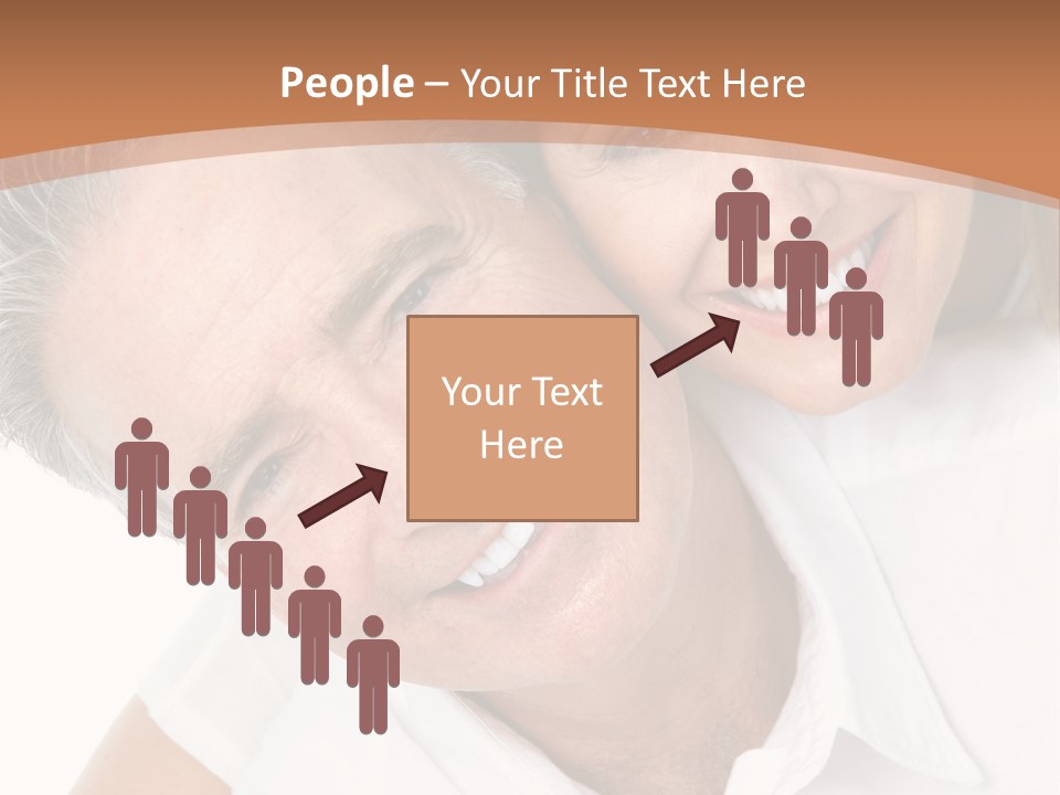 A Man And Woman Are Smiling For The Camera PowerPoint Template