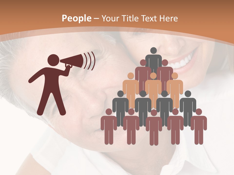 A Man And Woman Are Smiling For The Camera PowerPoint Template