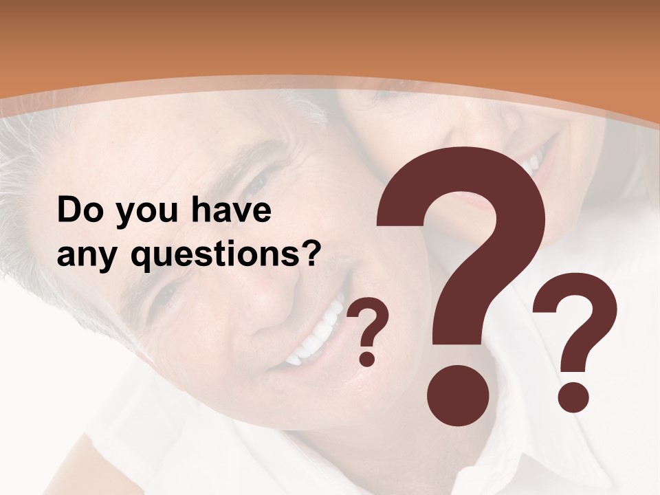 A Man And Woman Are Smiling For The Camera PowerPoint Template