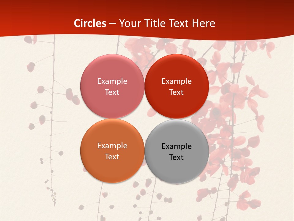 A Tree With Red Leaves On It Powerpoint Template PowerPoint Template