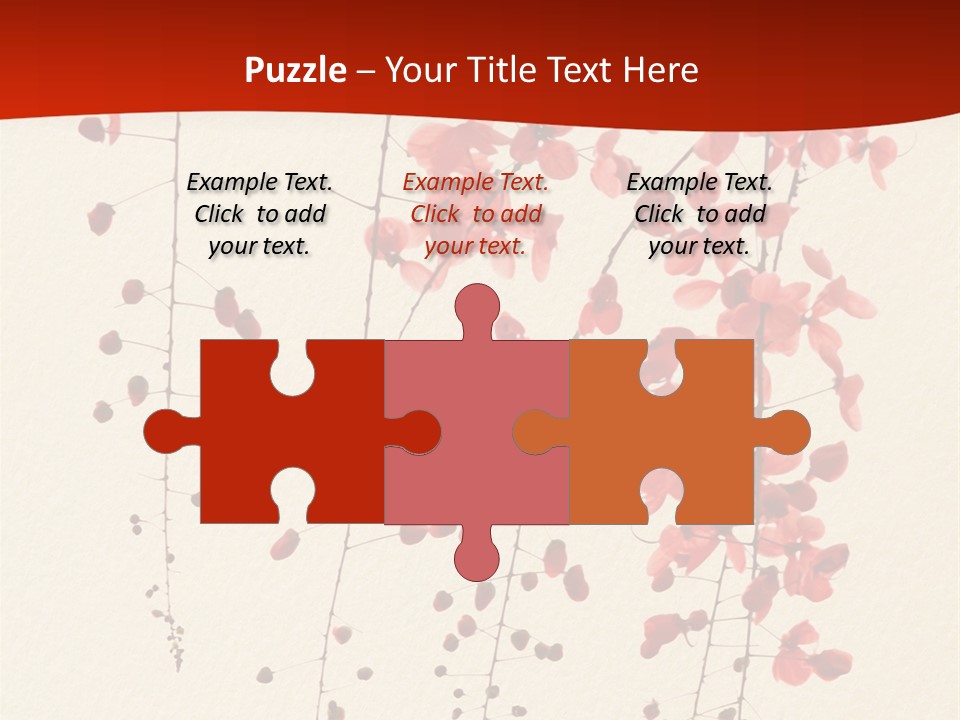 A Tree With Red Leaves On It Powerpoint Template PowerPoint Template