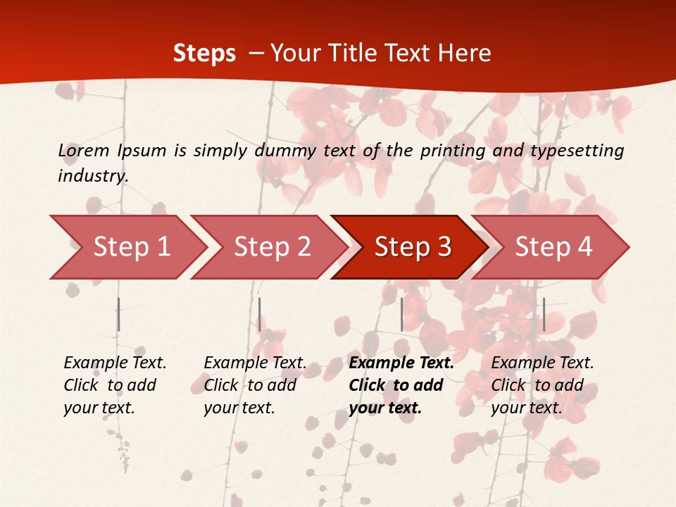 A Tree With Red Leaves On It Powerpoint Template PowerPoint Template