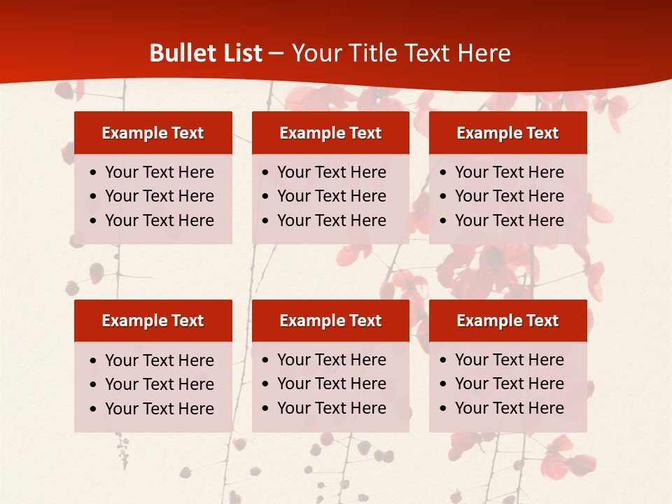 A Tree With Red Leaves On It Powerpoint Template PowerPoint Template