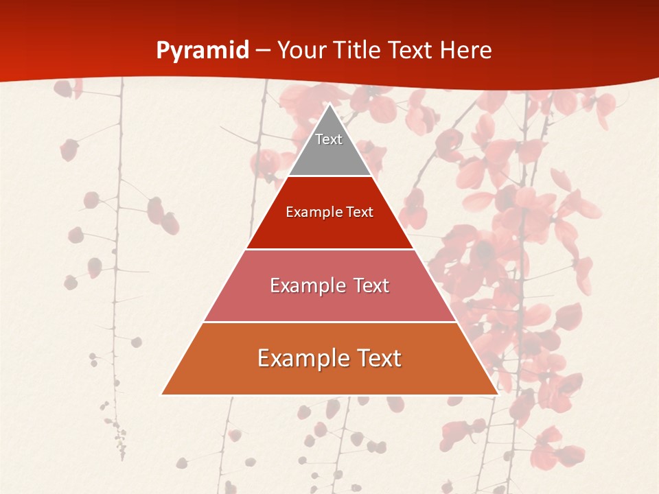 A Tree With Red Leaves On It Powerpoint Template PowerPoint Template