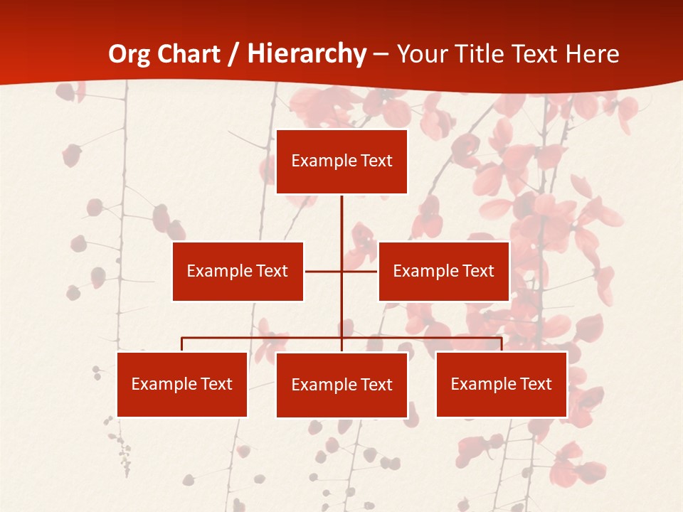 A Tree With Red Leaves On It Powerpoint Template PowerPoint Template