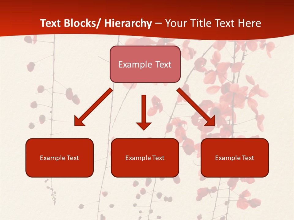 A Tree With Red Leaves On It Powerpoint Template PowerPoint Template