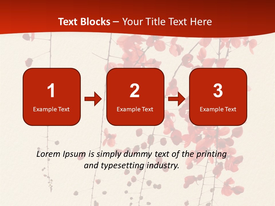 A Tree With Red Leaves On It Powerpoint Template PowerPoint Template