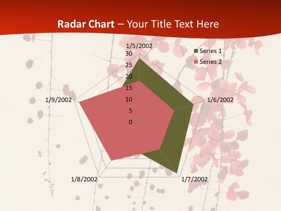 A Tree With Red Leaves On It Powerpoint Template PowerPoint Template