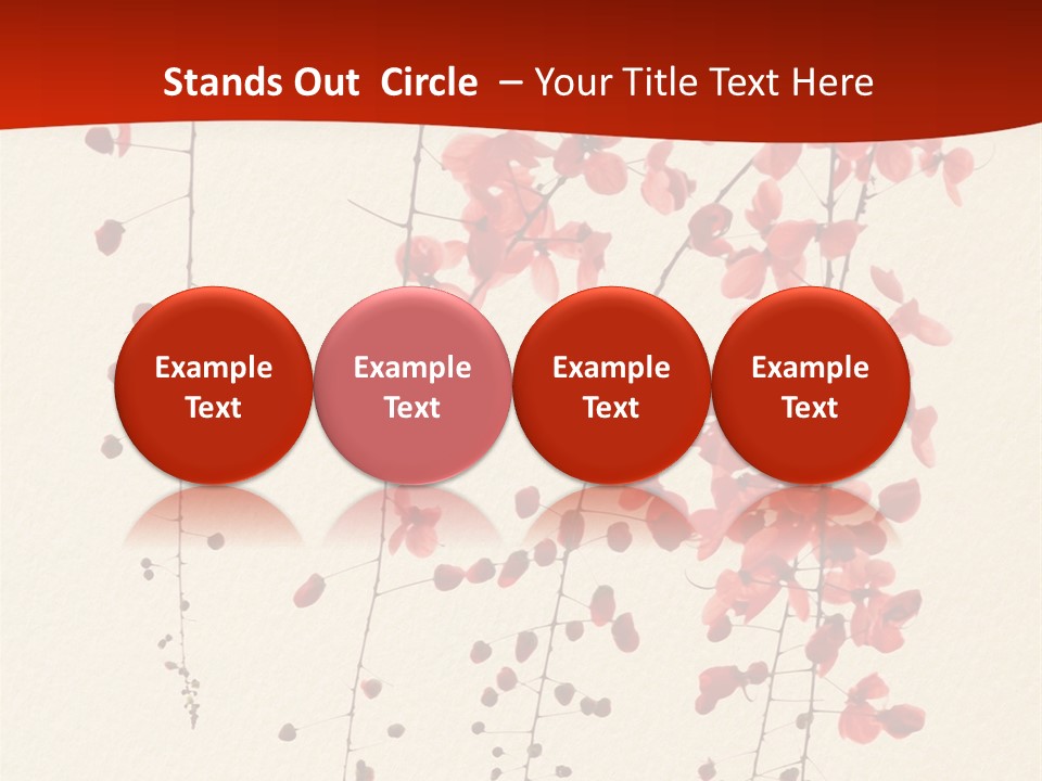 A Tree With Red Leaves On It Powerpoint Template PowerPoint Template