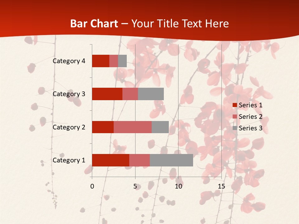 A Tree With Red Leaves On It Powerpoint Template PowerPoint Template