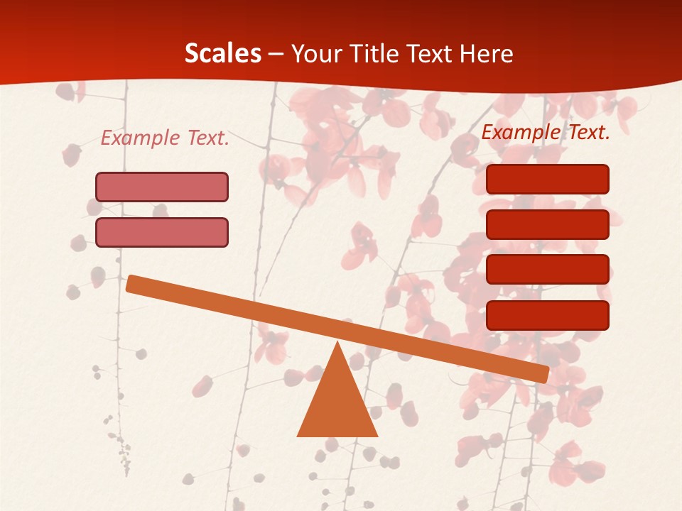 A Tree With Red Leaves On It Powerpoint Template PowerPoint Template
