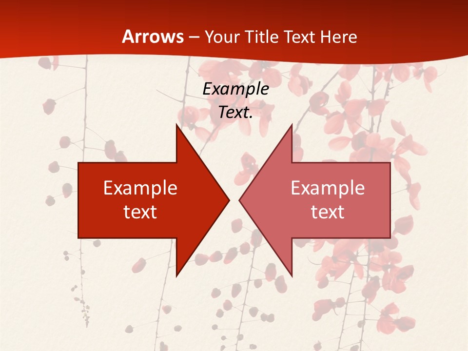 A Tree With Red Leaves On It Powerpoint Template PowerPoint Template