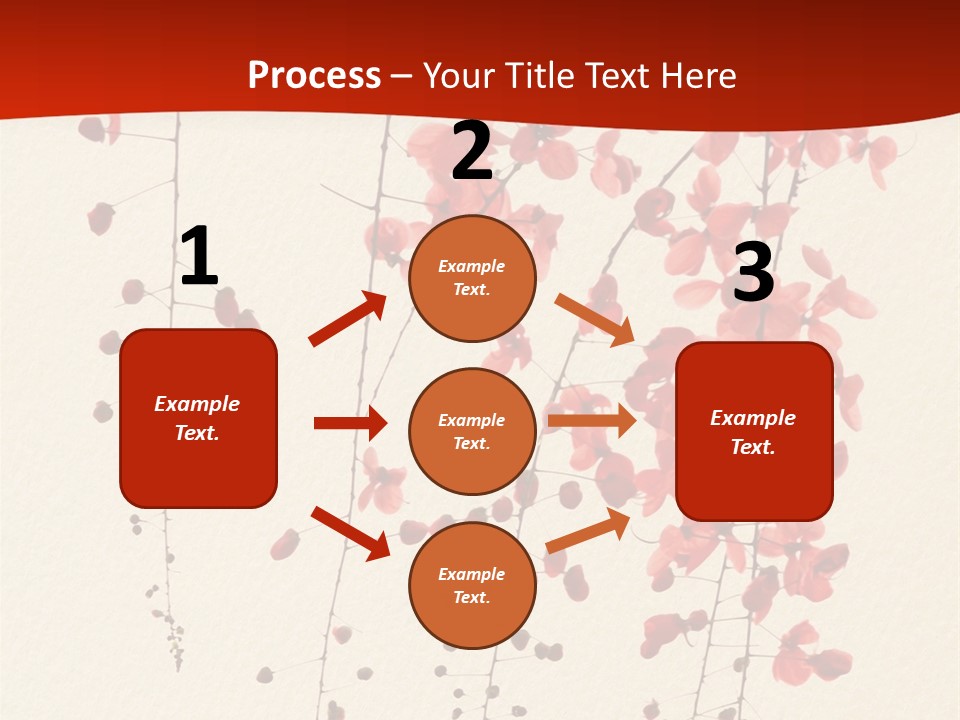 A Tree With Red Leaves On It Powerpoint Template PowerPoint Template