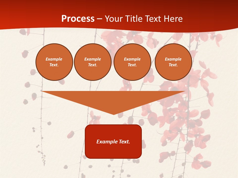 A Tree With Red Leaves On It Powerpoint Template PowerPoint Template