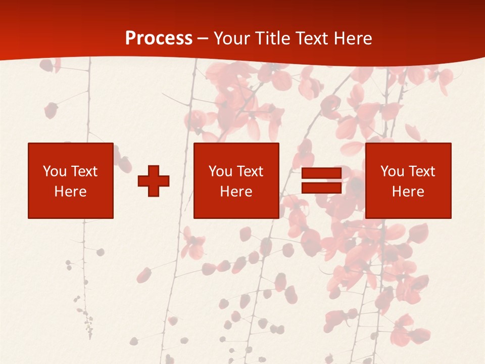 A Tree With Red Leaves On It Powerpoint Template PowerPoint Template