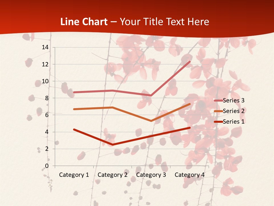 A Tree With Red Leaves On It Powerpoint Template PowerPoint Template