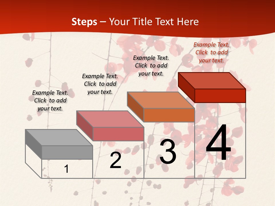A Tree With Red Leaves On It Powerpoint Template PowerPoint Template