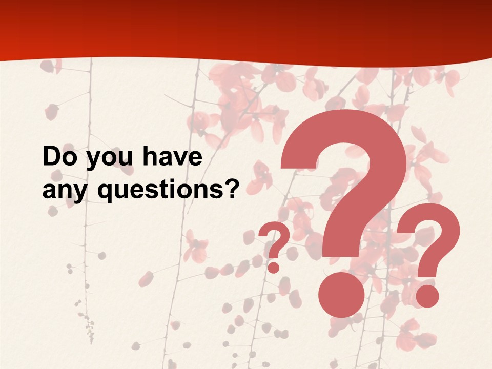 A Tree With Red Leaves On It Powerpoint Template PowerPoint Template