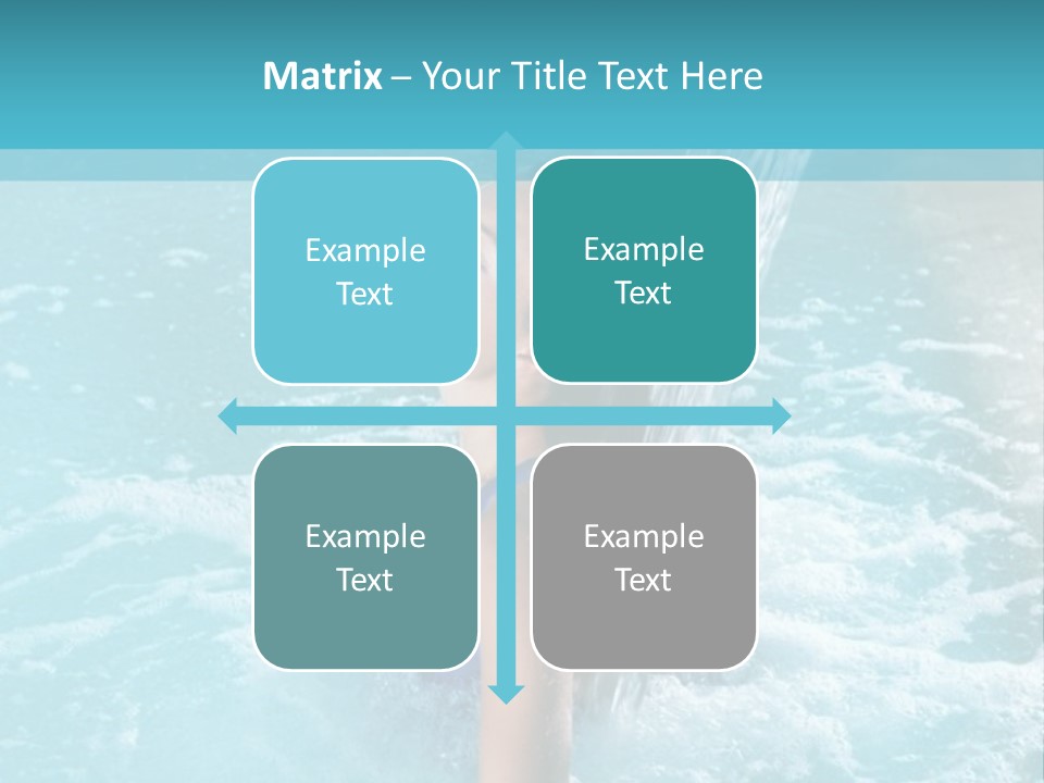 A Girl In A Blue Bathing Suit In A Pool Of Water PowerPoint Template