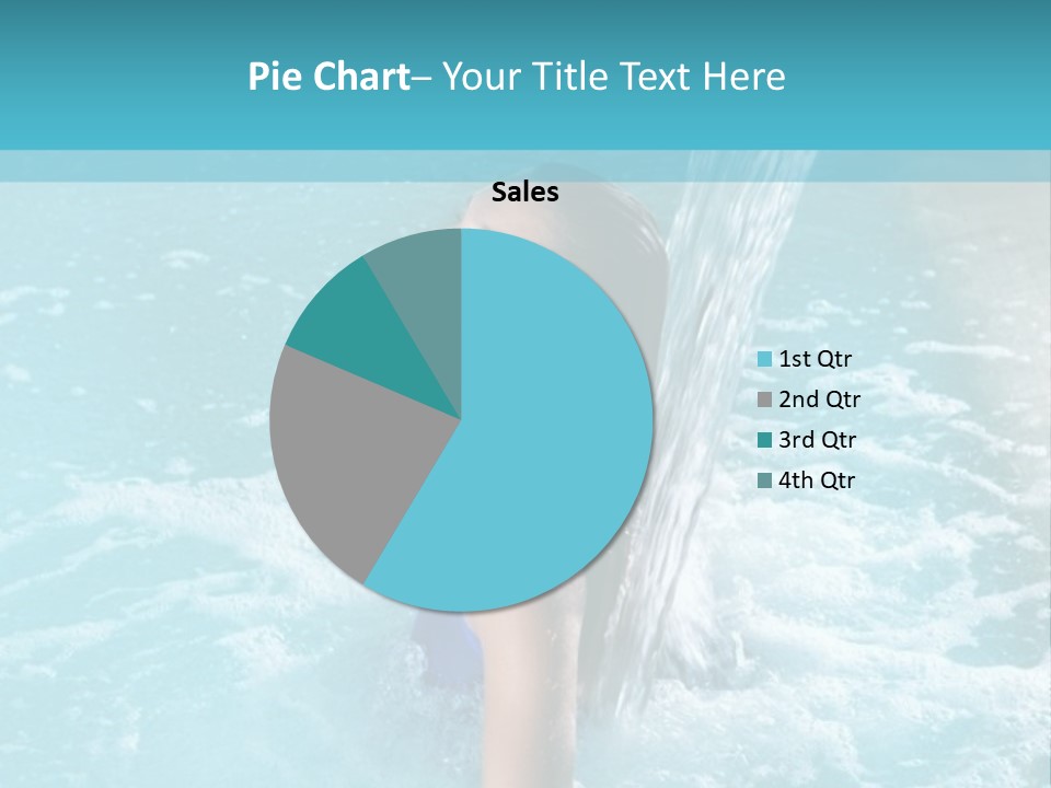 A Girl In A Blue Bathing Suit In A Pool Of Water PowerPoint Template