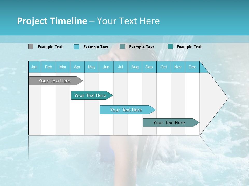 A Girl In A Blue Bathing Suit In A Pool Of Water PowerPoint Template