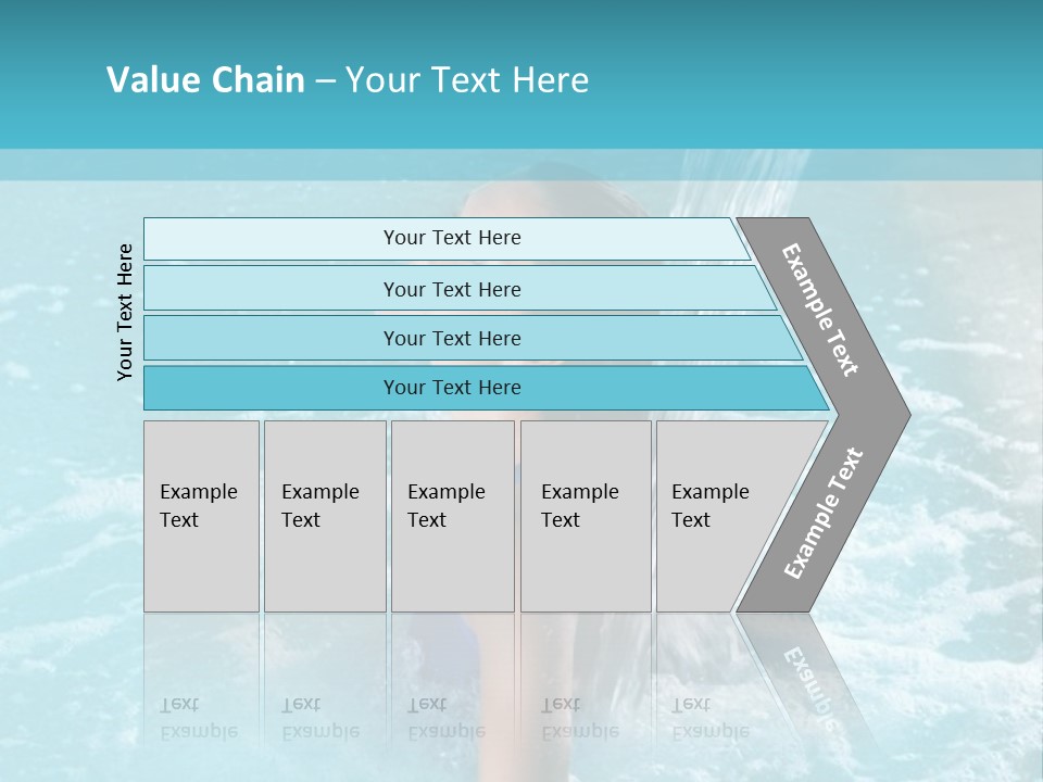 A Girl In A Blue Bathing Suit In A Pool Of Water PowerPoint Template