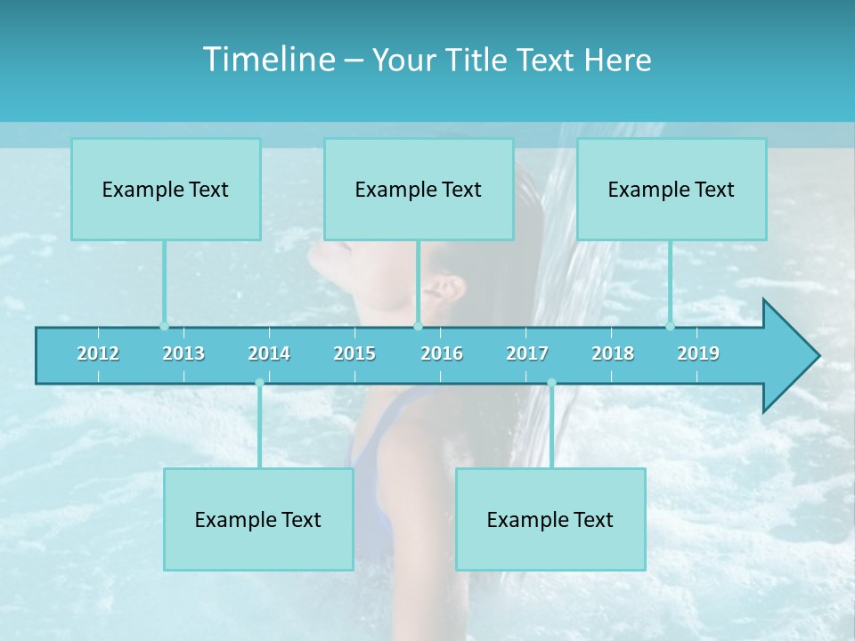 A Girl In A Blue Bathing Suit In A Pool Of Water PowerPoint Template