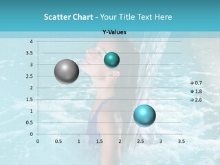 A Girl In A Blue Bathing Suit In A Pool Of Water PowerPoint Template