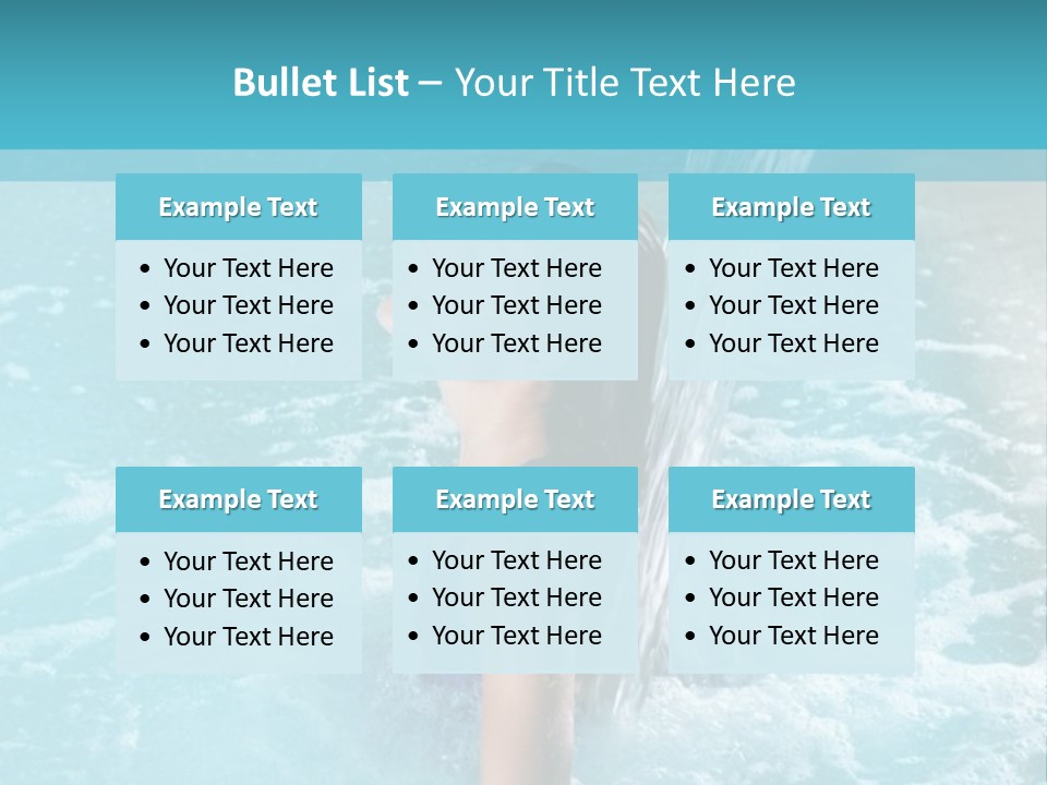 A Girl In A Blue Bathing Suit In A Pool Of Water PowerPoint Template