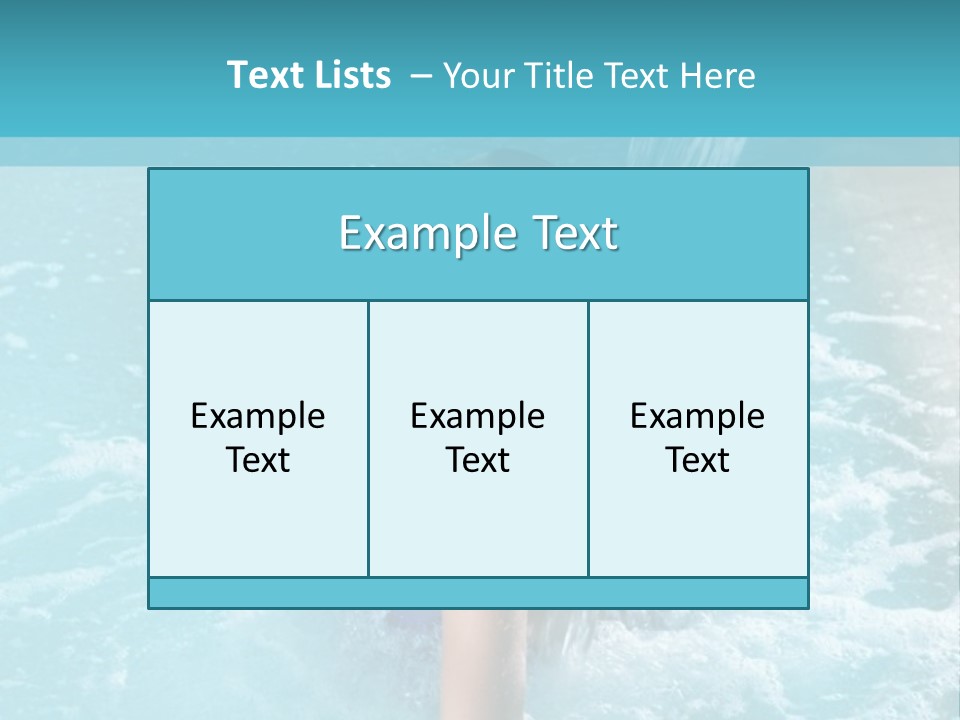 A Girl In A Blue Bathing Suit In A Pool Of Water PowerPoint Template